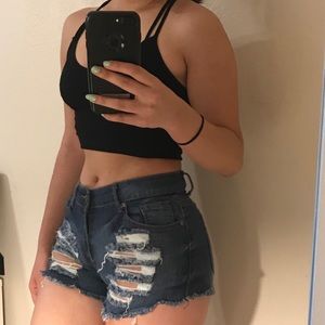 Denim shorts